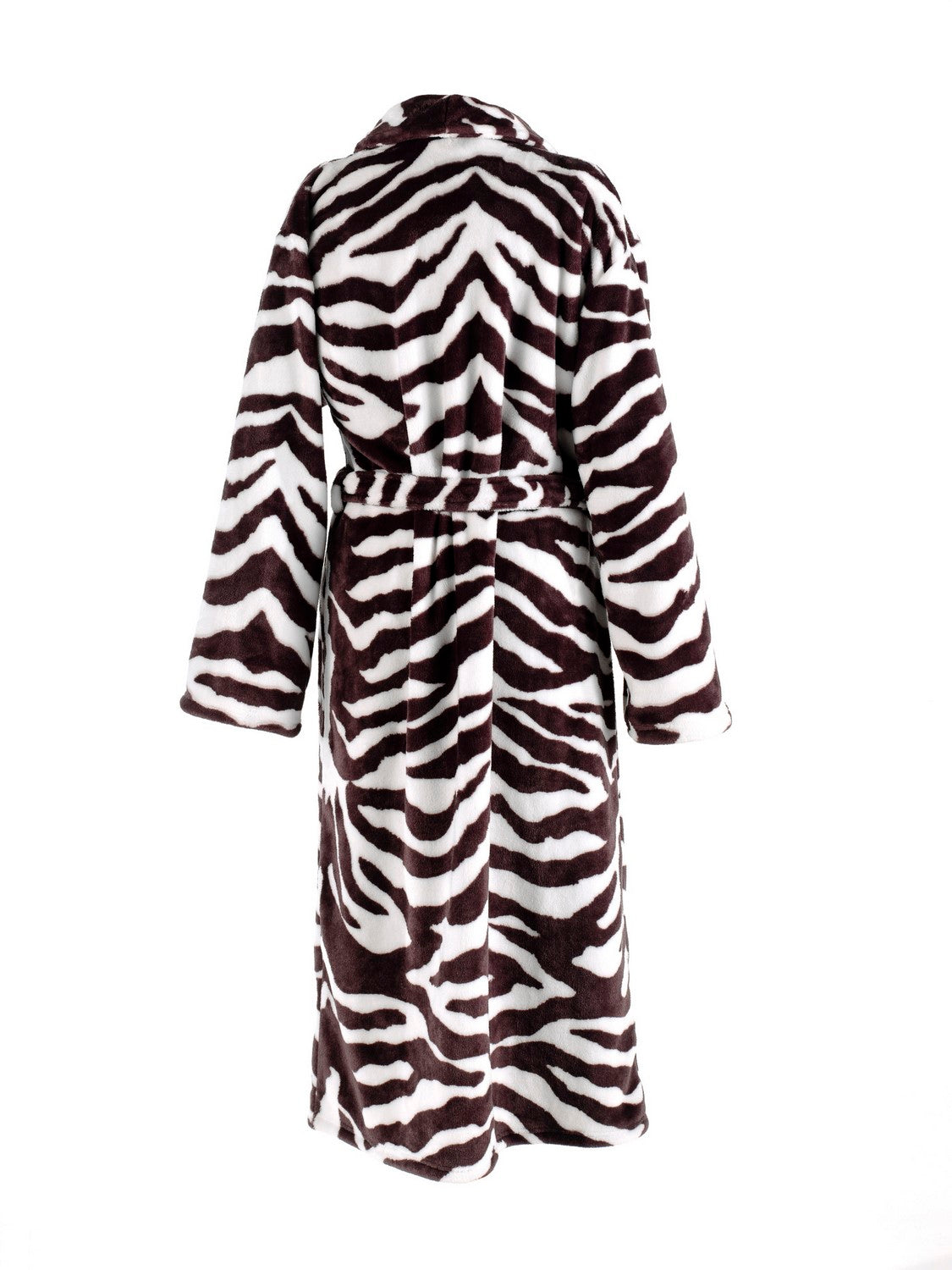 Zo Home Flanel Fleece Badjas Zebra - brown - L