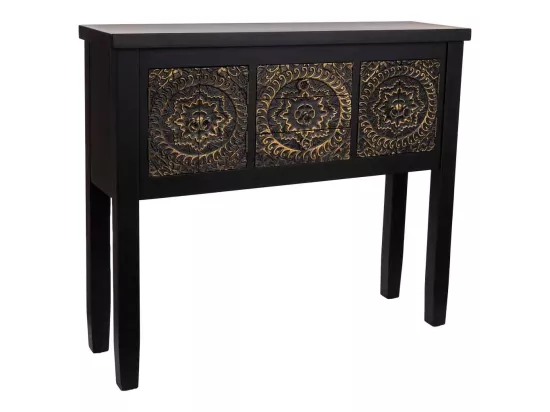 Récepteur en bois avec 3 tiroirs et 4 portes 95x26x80