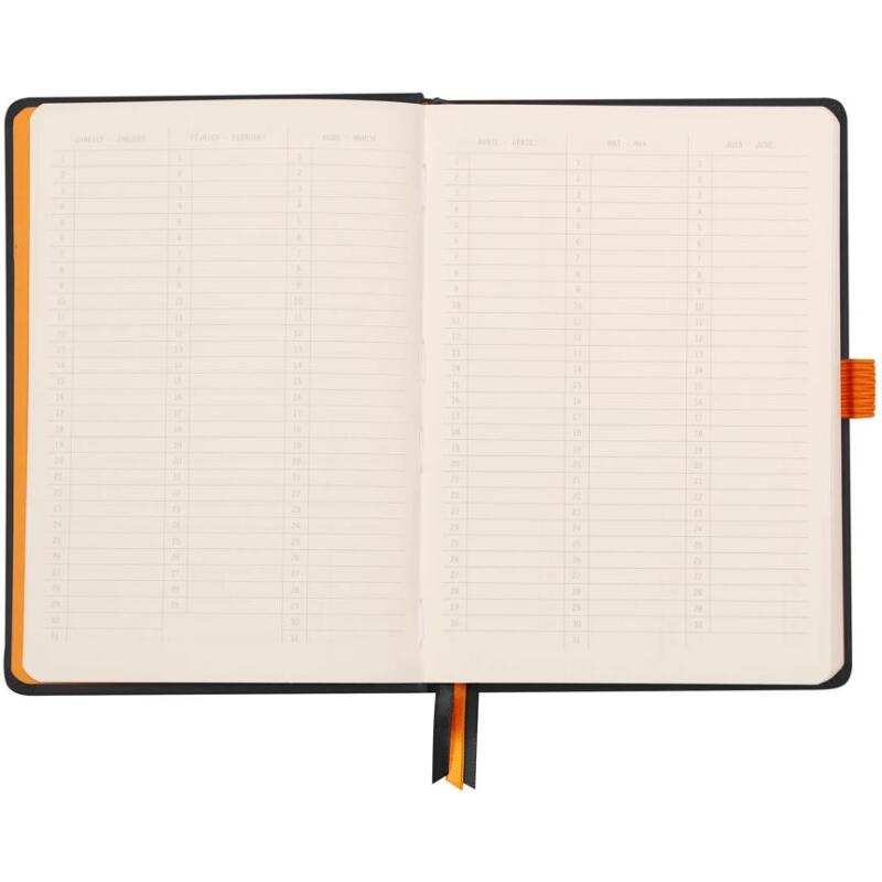 Rhodiarama Goalbook rembordé rigide A5 240 pages dot papier ivoire 90 g