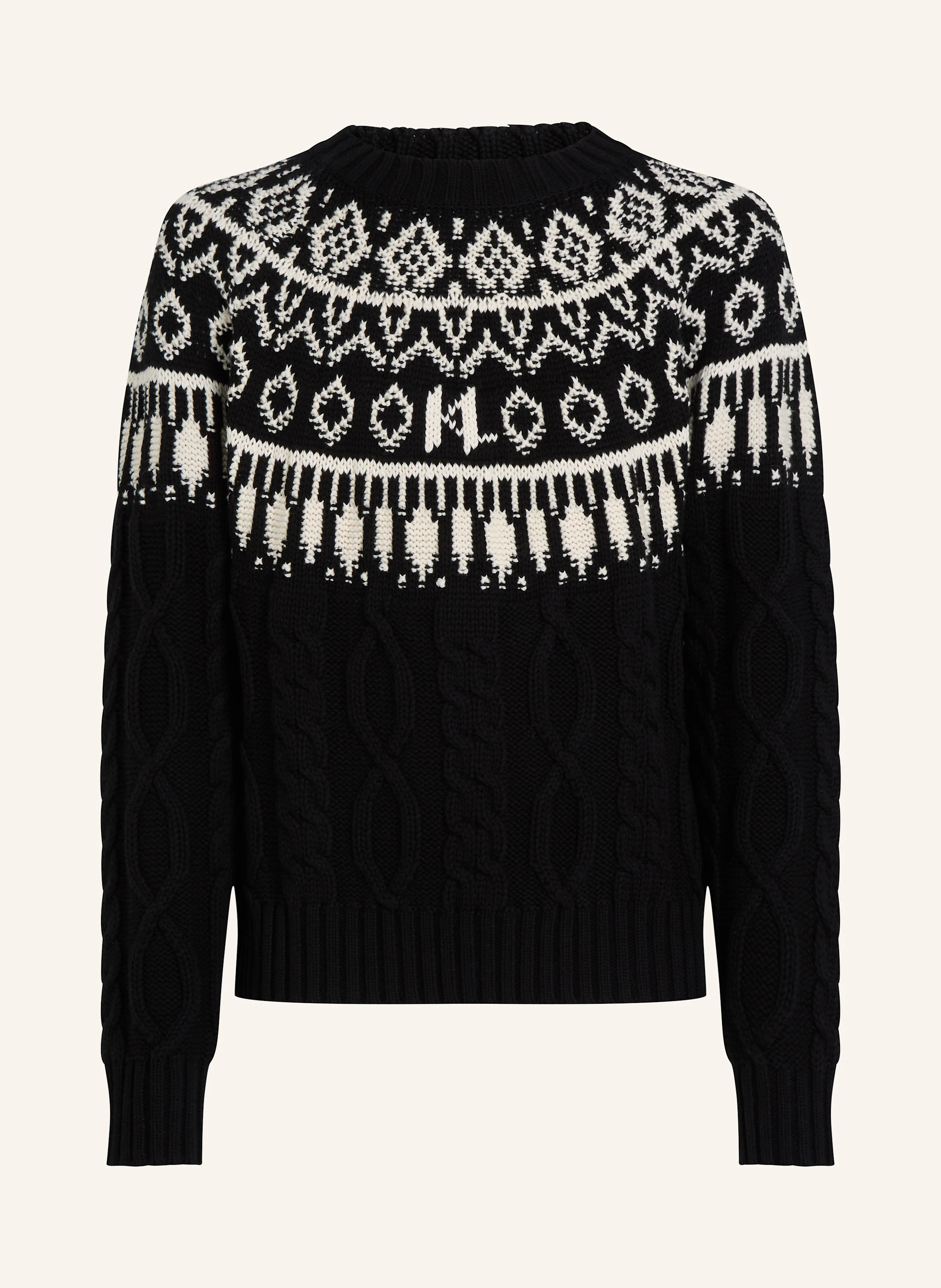 KARL LAGERFELD KL MONOGRAM FAIR-ISLE-PULLOVER