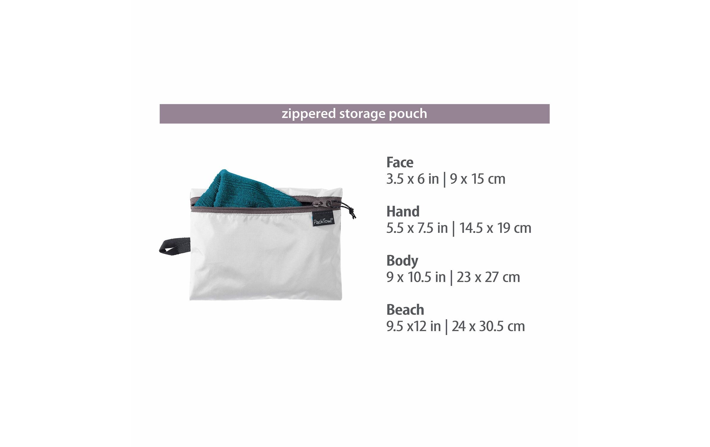 RecLuxe Hand, 92 cm x 42 cm, BlauCamping- und Reisehandtuch