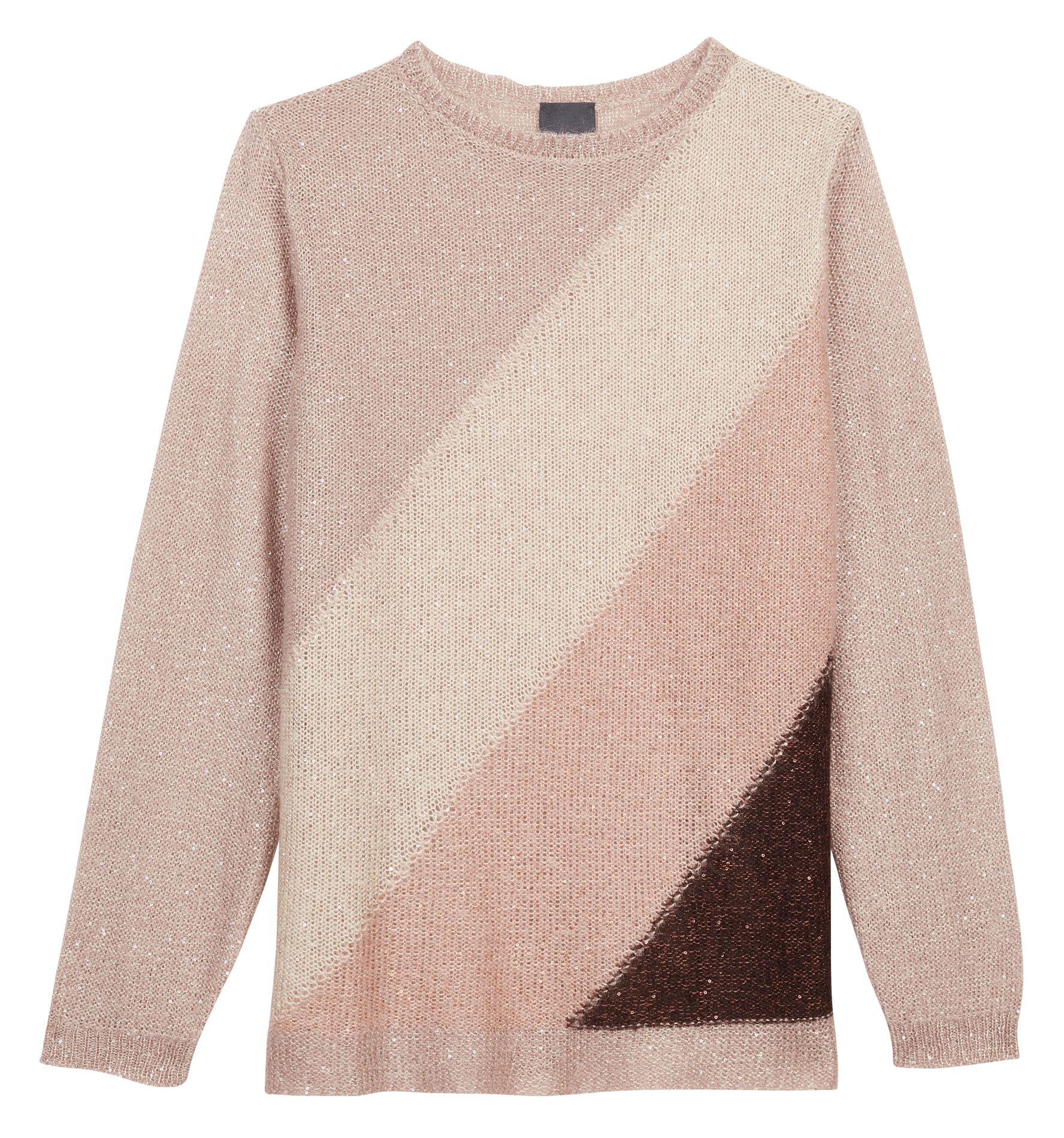 ATENA - Pull en maille à col bateau | Rose