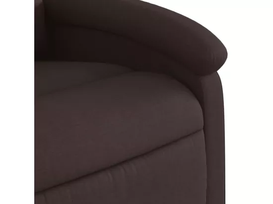 Fauteuil de massage inclinable Marron foncé Tissu
