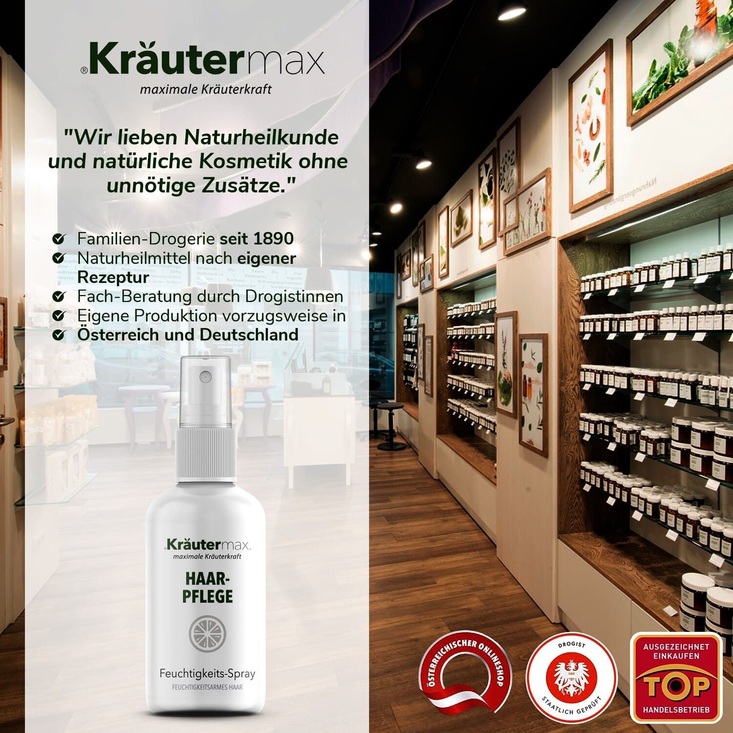 Kräutermax Haarpflege Feuchtigkeits-Spray