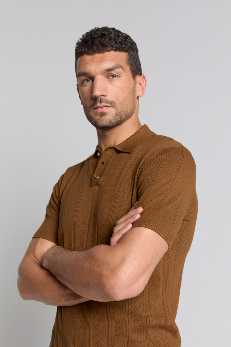 NO-EXCESS camel heren polo