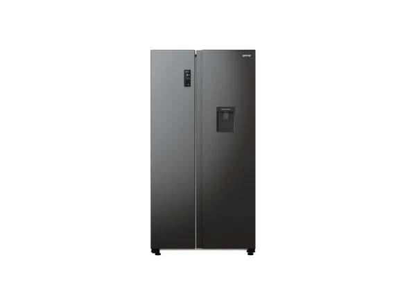 Gorenje Advanced NRR9185EABXLWD - Køleskab/fryser - side-by-side med vanddispenser - bredde: 91.5 cm - dybde: 67 cm - højde: 178.6 cm - 547 liter - Klasse E - sort