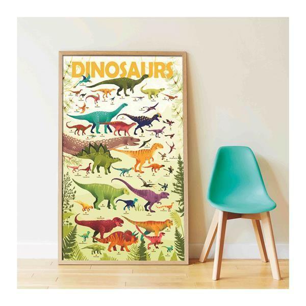 POPPIK Sticker Lernposter Dinosaurier