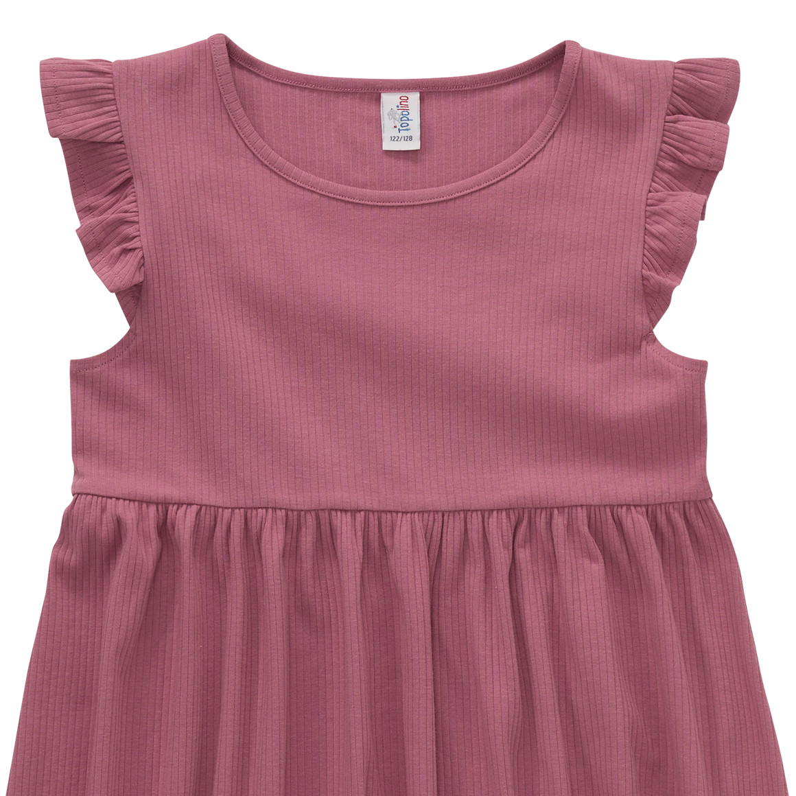Topolino Mädchen Kleid mit Ripp-Struktur himbeer