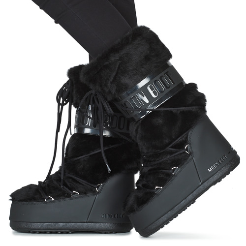 Moon Boot - MOON BOOT CLASSIC FAUX FUR Negro