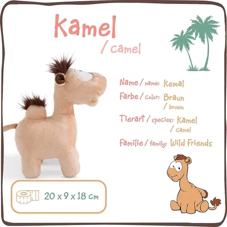 NICI Plüschtier Kamel Kemal, 20 cm