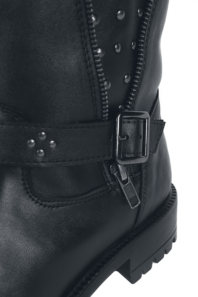 Bottes motard zippées avec sangles | Black Premium by EMP Bottes de motard