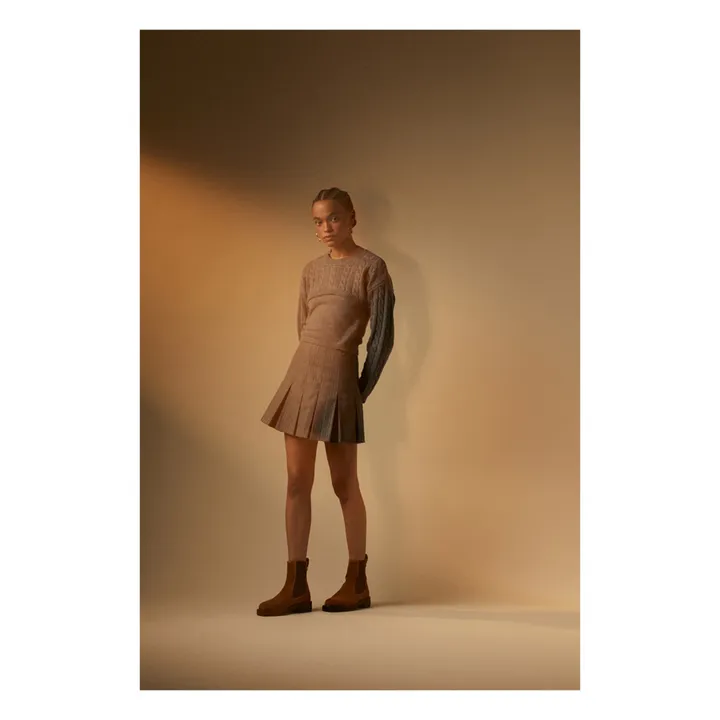 Tressé Jupe Jinita Laine | Gris