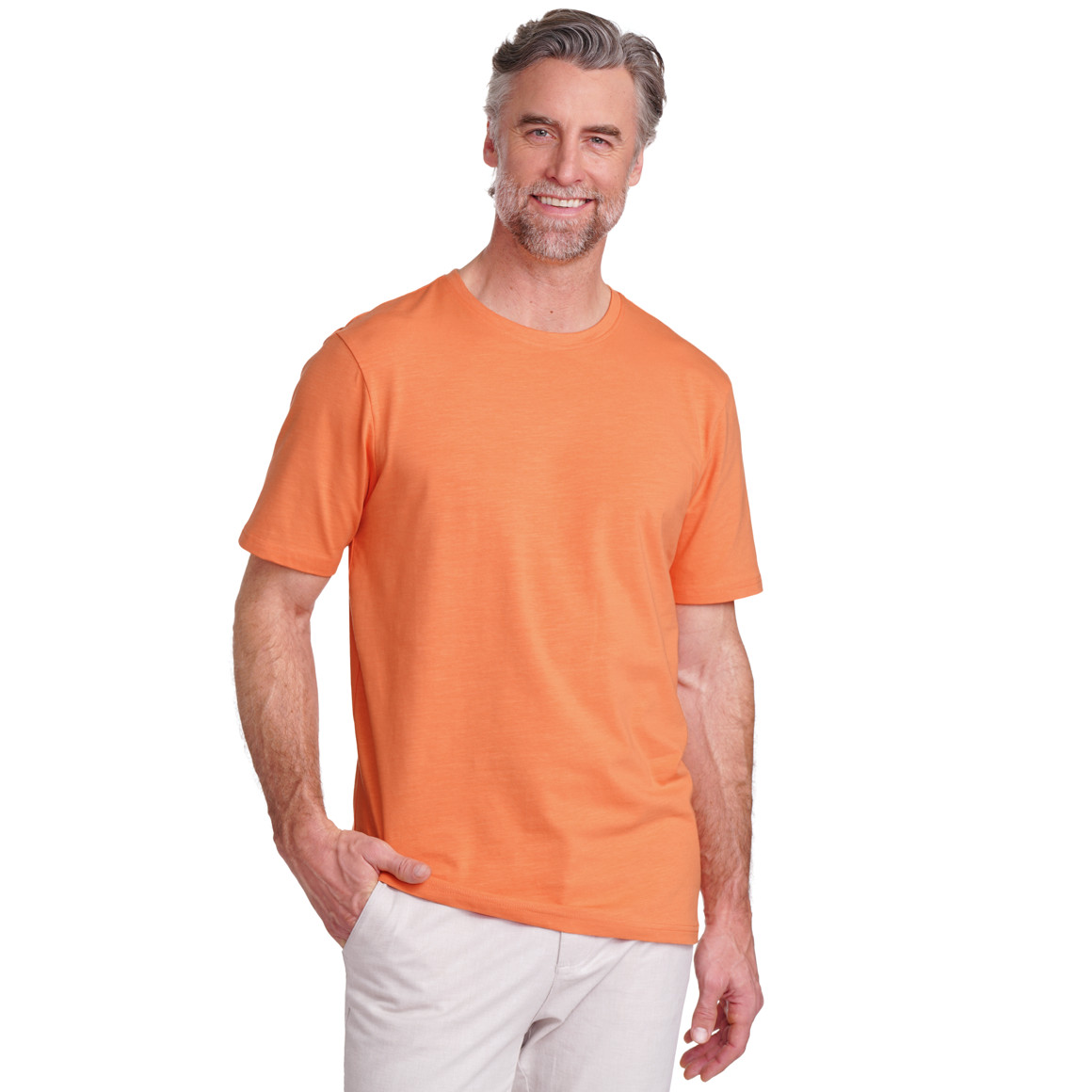 VanVaan Herren T-Shirt mit Rundhalsausschnitt hellorange