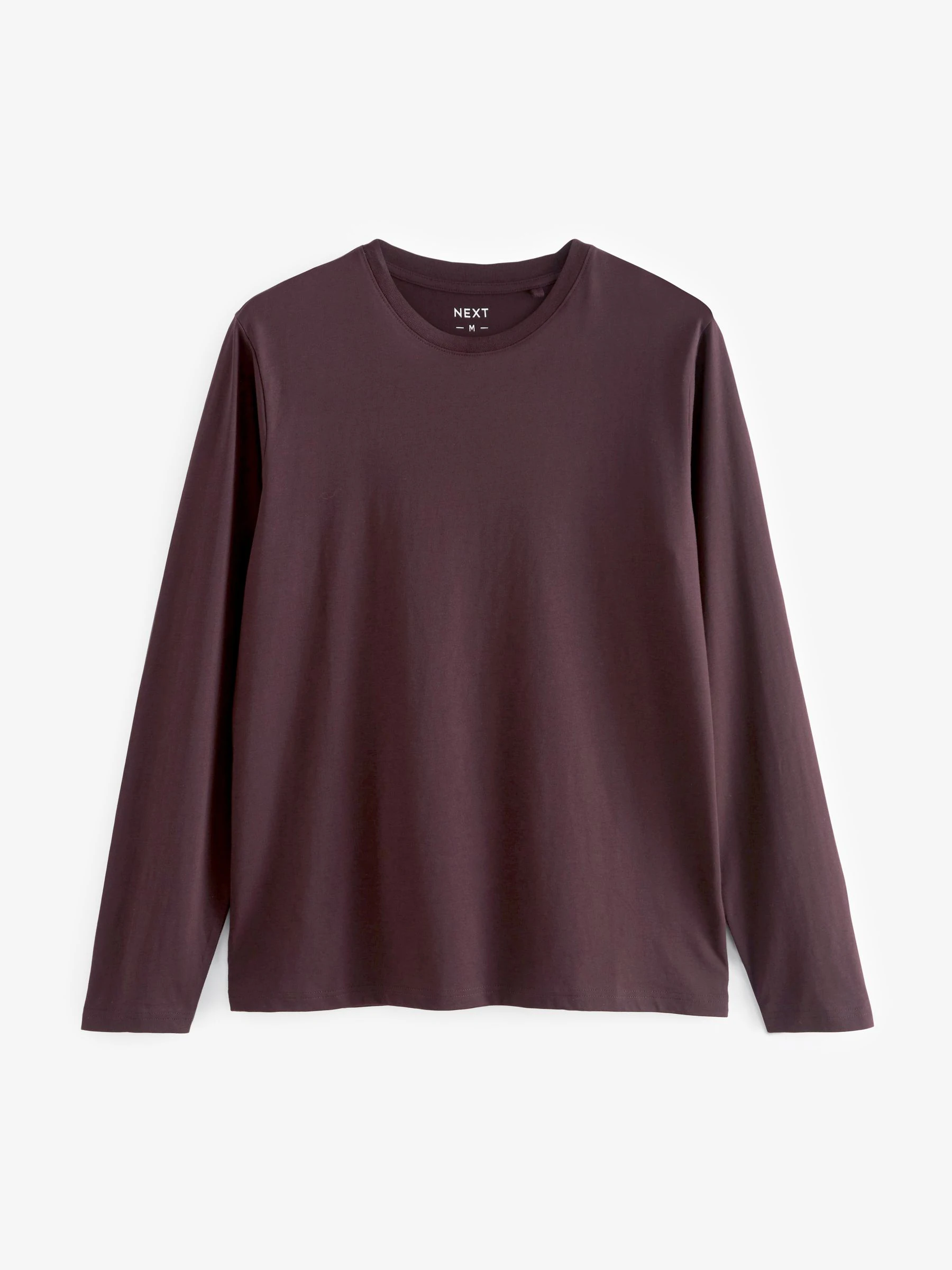 Zwart/wit/marineblauw/groen/bordeauxrood - Normale Pasvorm - verpakking van 5 regular-fit T-shirts met lange mouwen van 100% katoen