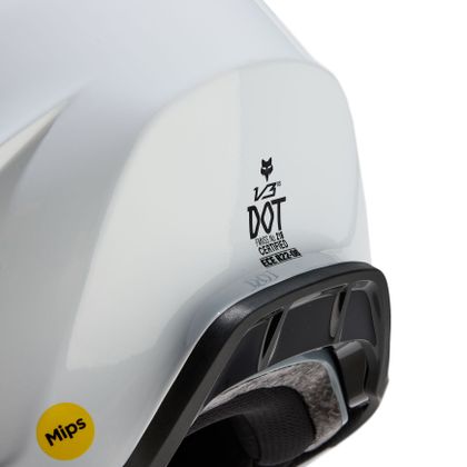 Casque cross Fox V3 RS CARBON SOLID 2024 - Blanc