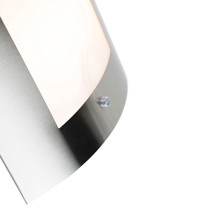 Buiten wandlamp staal IP44 schemersensor - Emmerald