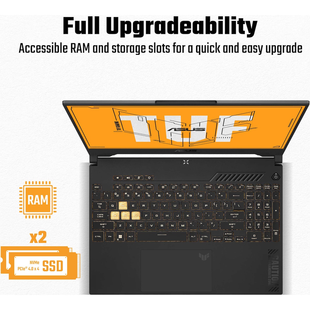 Asus TUF Gaming FX507 i7-13H/16/512/4060/15,6” bærbar gaming-PC