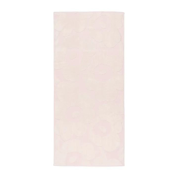 Marimekko - Unikko Badetuch 70 x 150 cm, weiss / pink