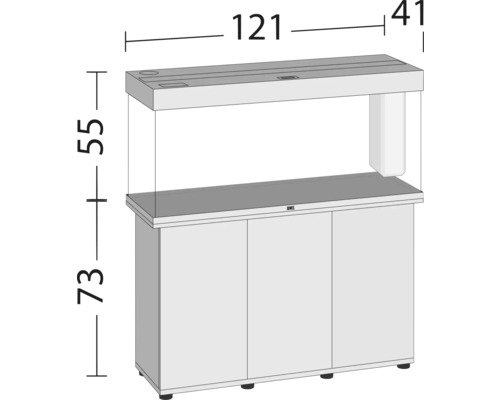 JUWEL Rio 240 SBX aquariumcombinatie met LED-verlichting, verwarming, filter en zwarte kast inclusief starterset met omgekeerde osmose-installatie, Easy Life verzorgingsset, tropische voeding, grind, Deponit Mix, digitale thermometer, grindzuiger, pl