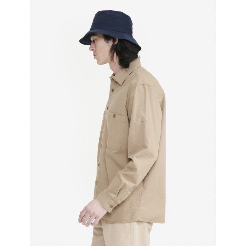 Surchemise coton et lin avec manches longues - Chemise homme