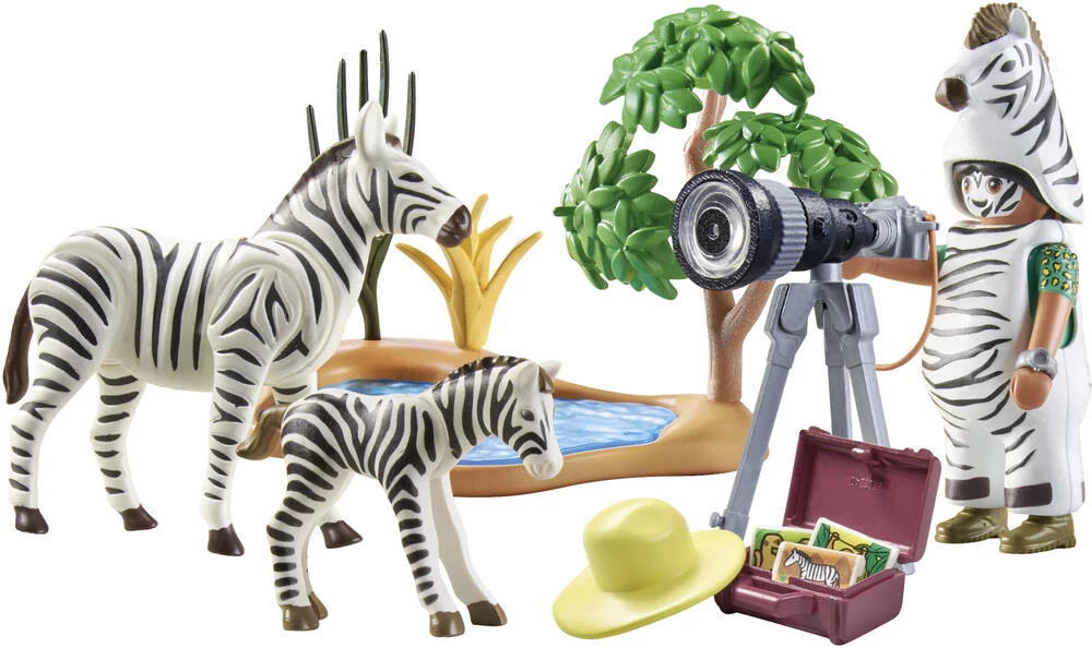 PHOTOGRAPHE AVEC DEGUISEMENT ET ZEBRES -71295