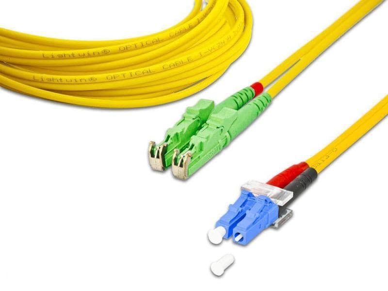 Lightwin LWL-Patchkabel Singlemode E2000/APC – LC, OS2, Dup Singlemode E2000/APC-LC Duplex OS2 2 m
