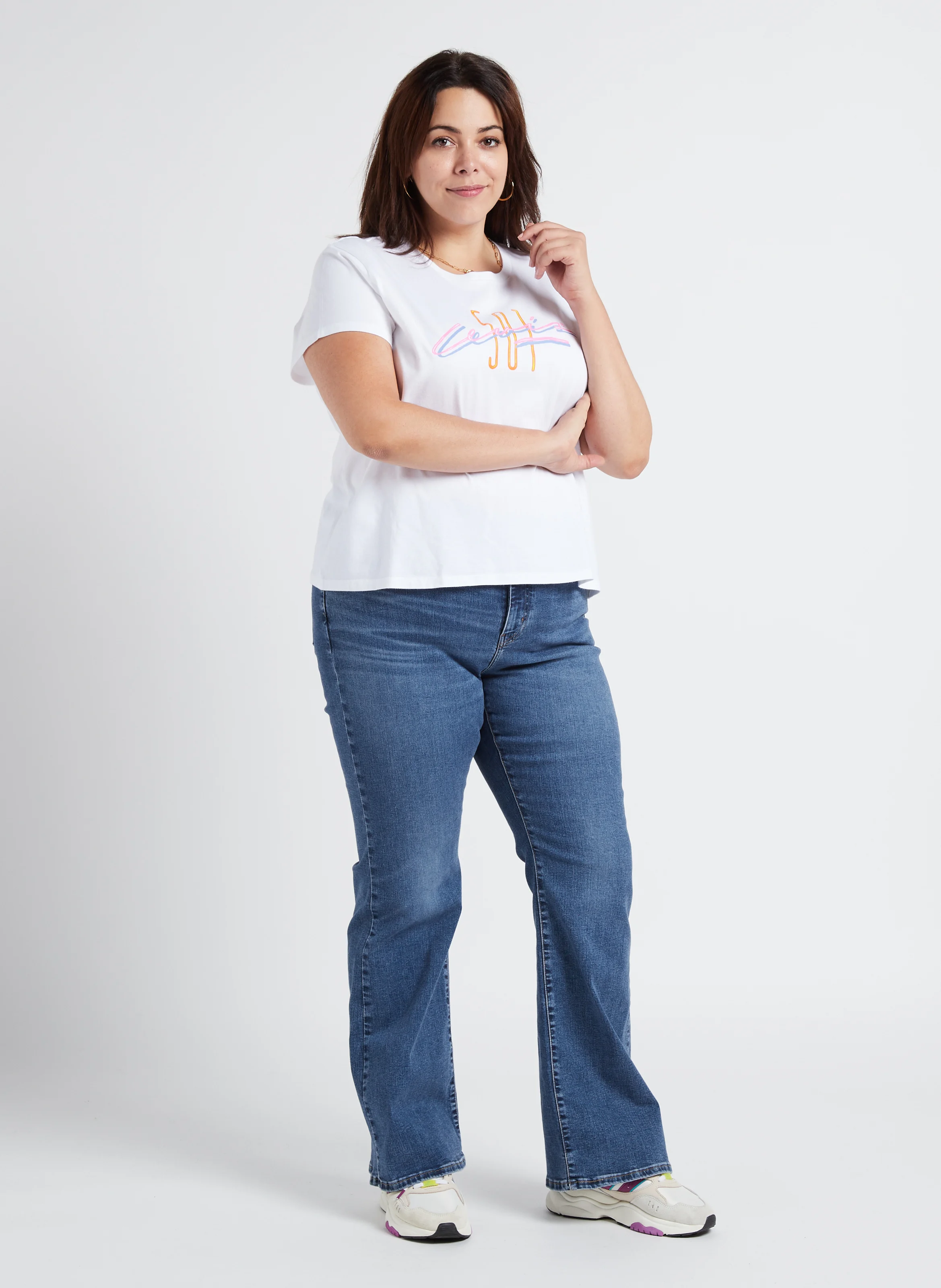 PL GRAPHIC AUTHENTIC TEE - Tee-shirt col rond sérigraphié en coton | Blanc
