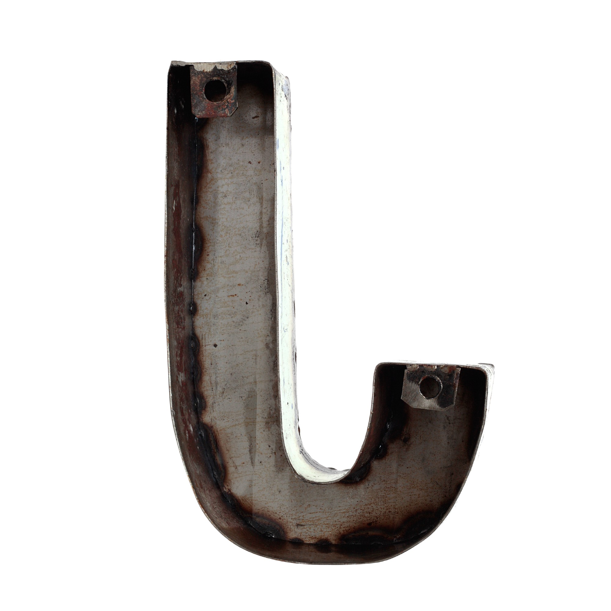 Metallbuchstabe 'J', multicolor, T 13 cm, B 21 cm, H 4 cm von fischer's lagerhaus