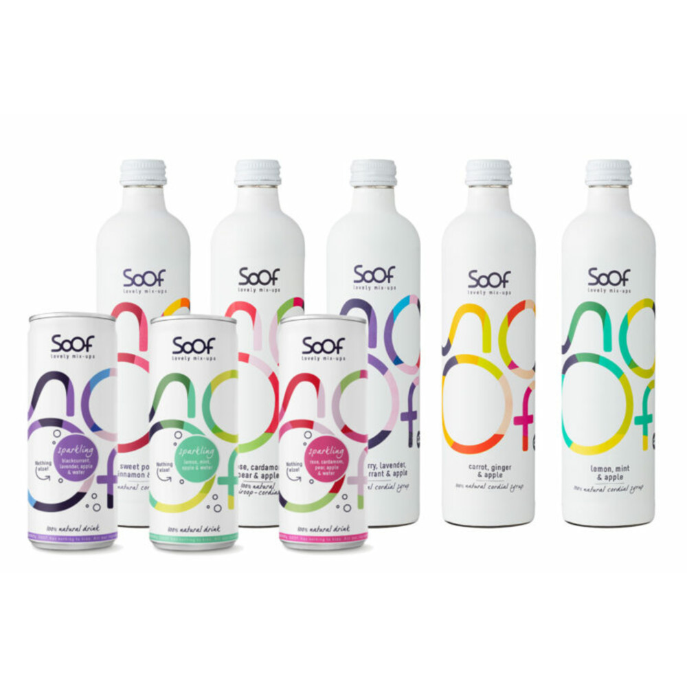 3x Soof Drinks Citroen Munt Appel 340 ml