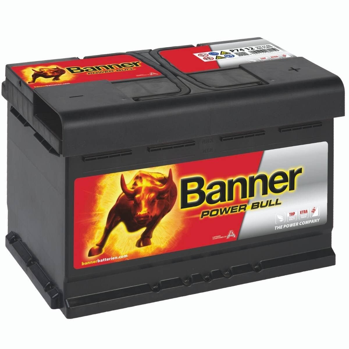 Banner Power Bull P7412 Autobatterie 12V 74Ah 013574120101