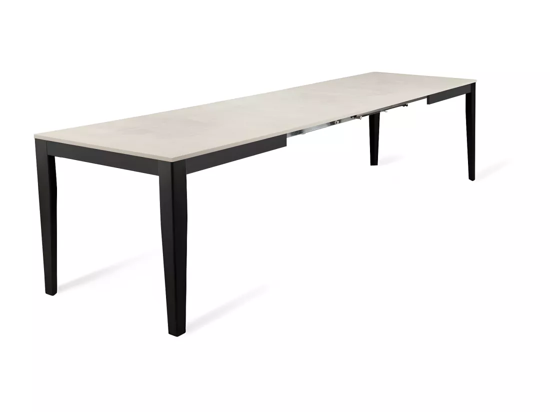 Big Table extensible (130/290 x 80 cm) en Mélamine Blanc