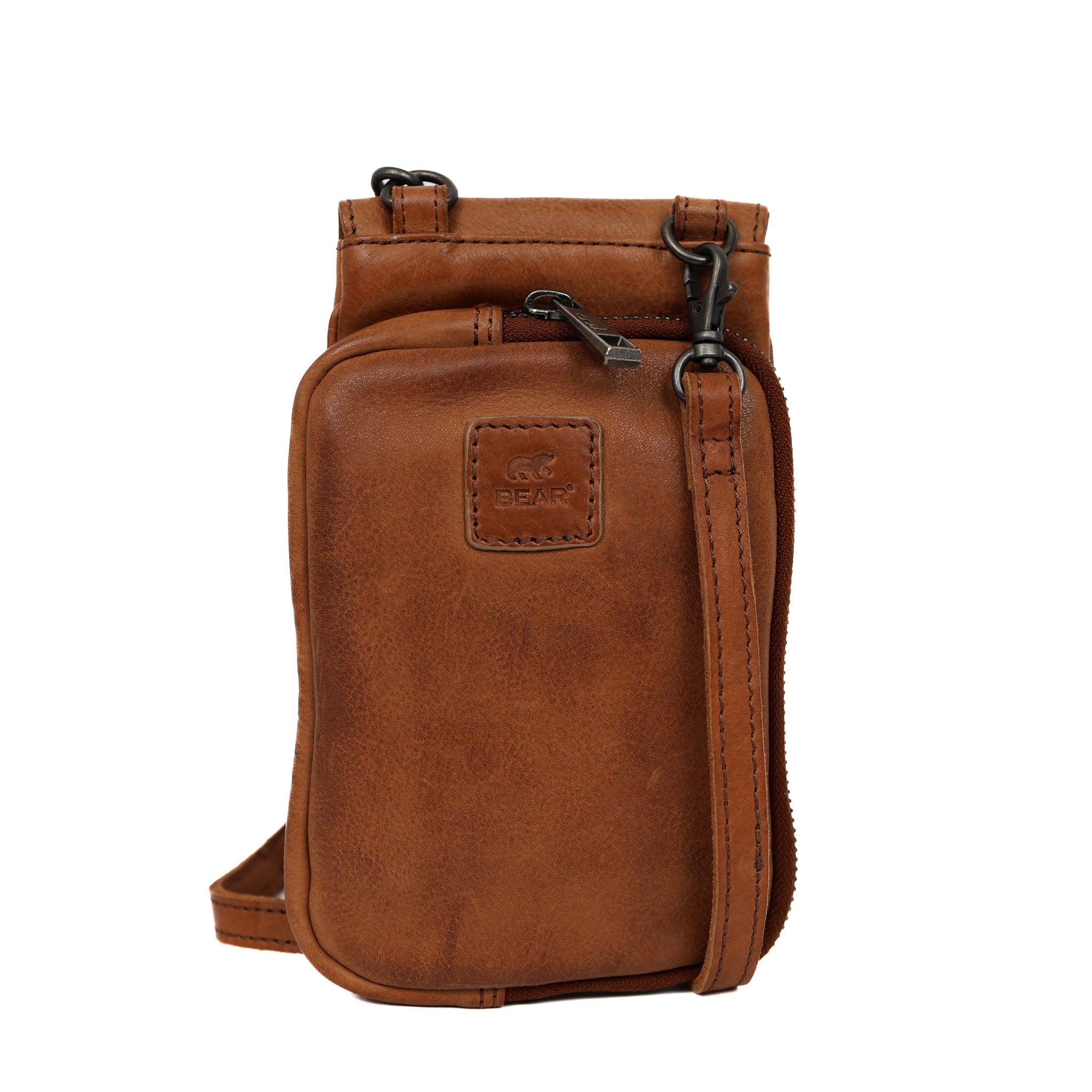 Telefoontasje 'Romee' cognac COGNAC