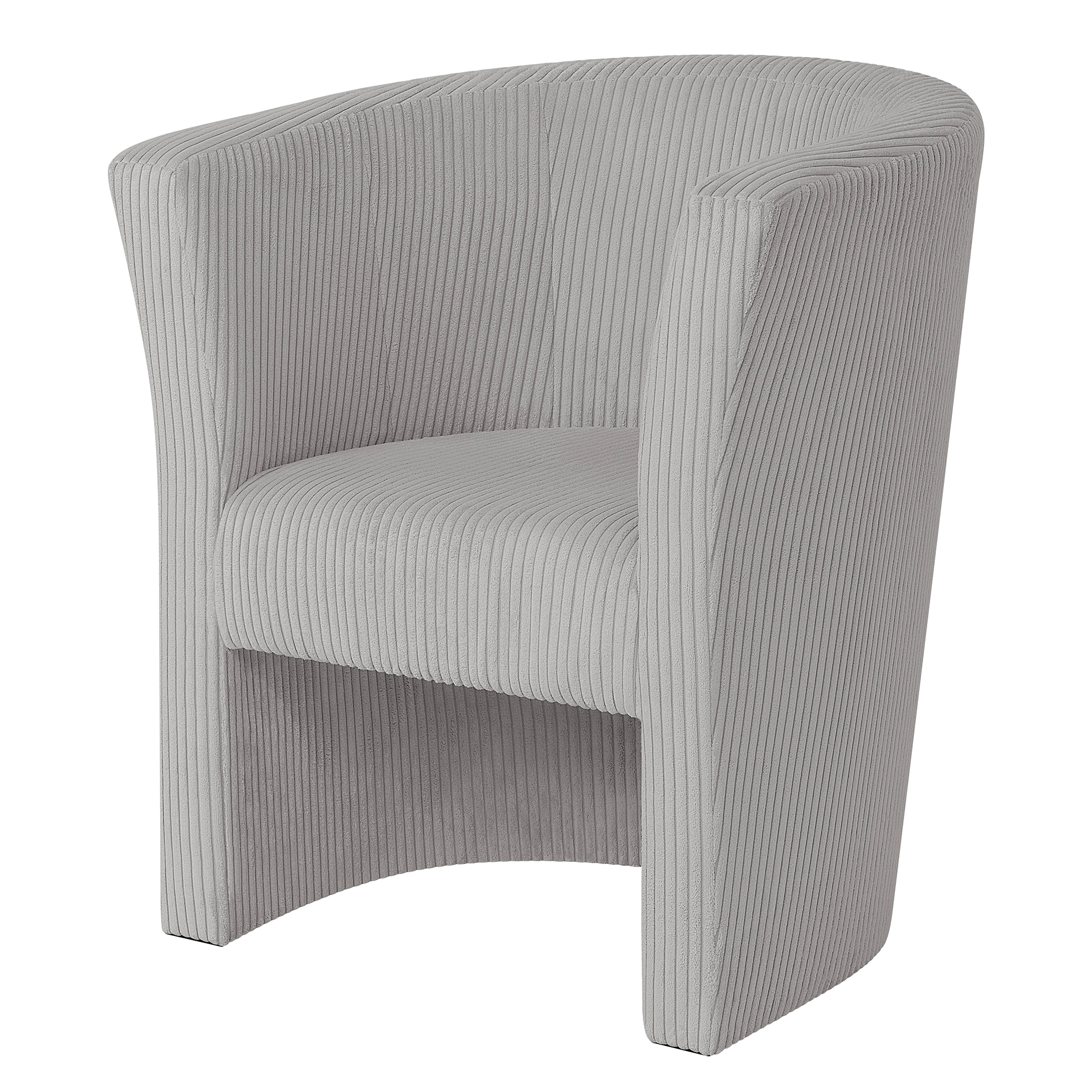 Cocktailsessel - hellgrau - Cord - 76 cm hoch