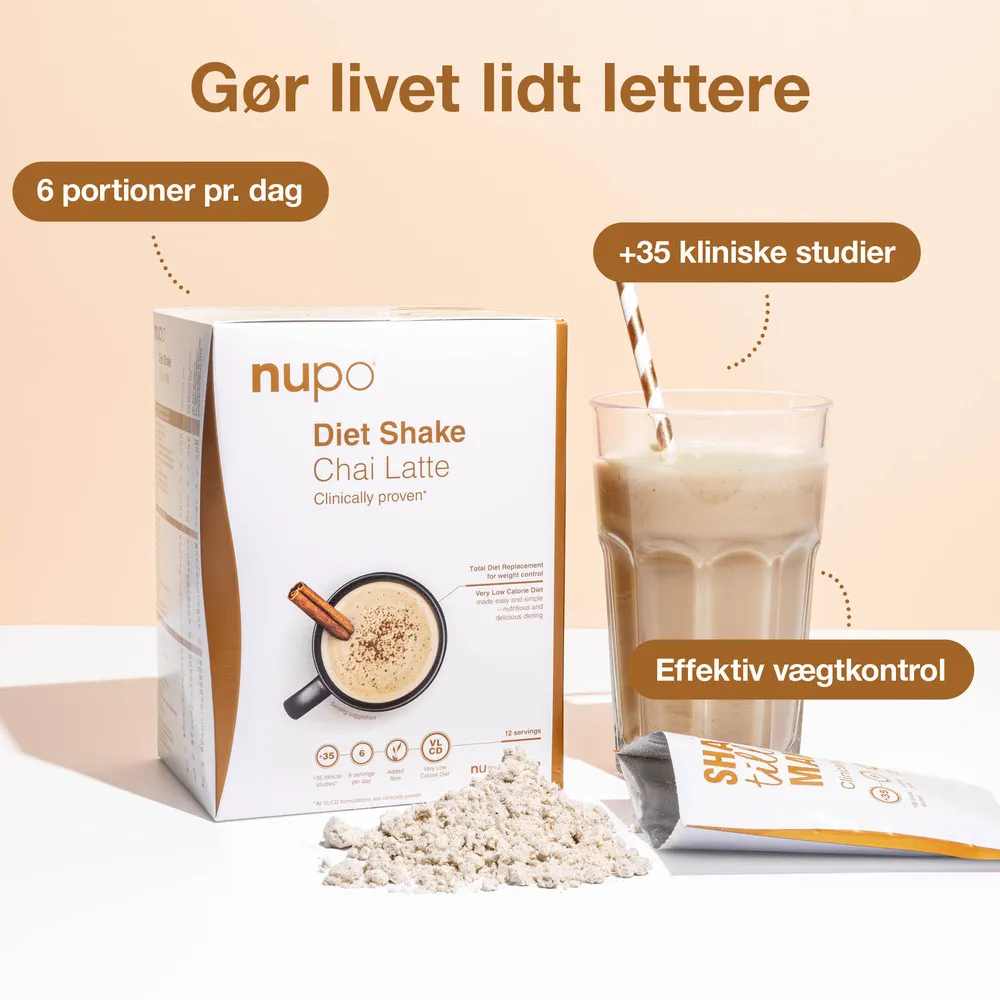 Nupo Diet Shake Chai Latte - 384 g.