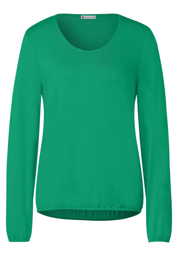 Rundhals Langarmshirt - fresh spring green