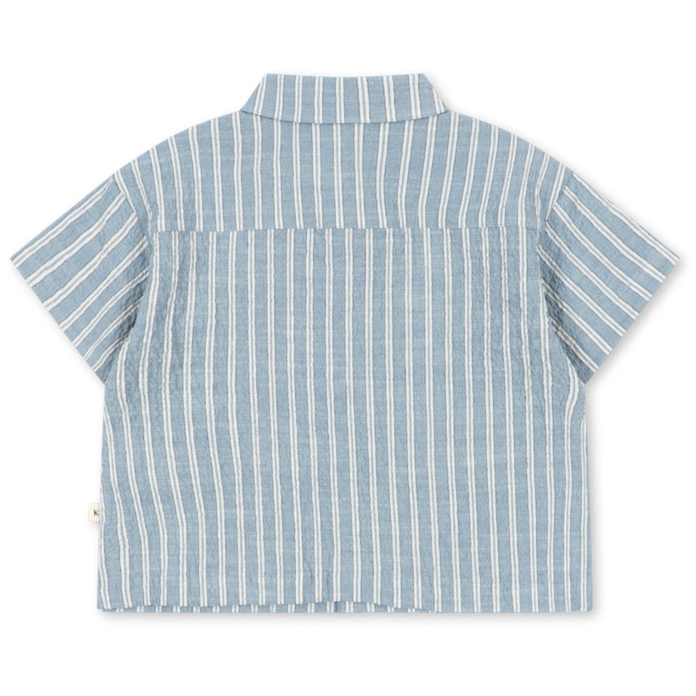 Køb Konges Sløjd Trio Bleu Stripe Elliot Ss Skjorte Gots