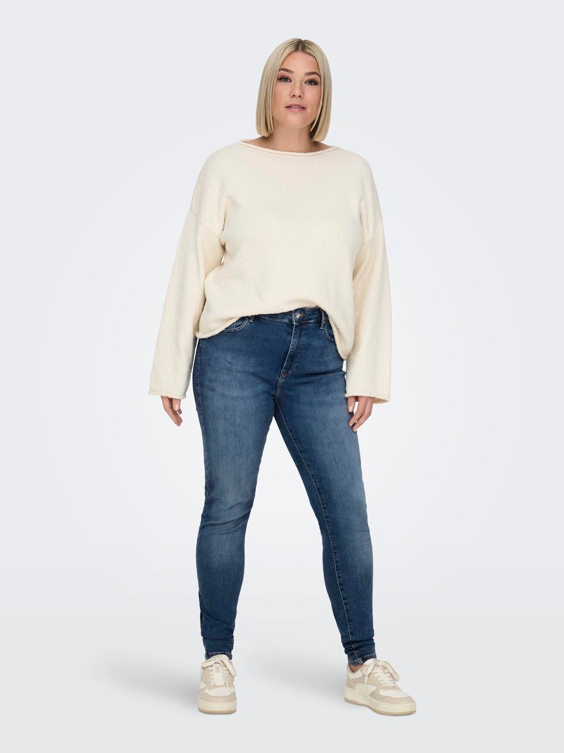 CAREMMA Mittlere Taille Skinny Fit Jeans Medium Blue Denim