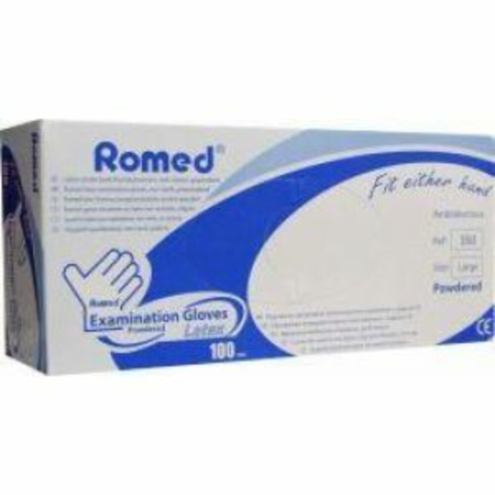 Romed Latex Handschoenen Gepoederd Niet Steriel Maat L100 stuks