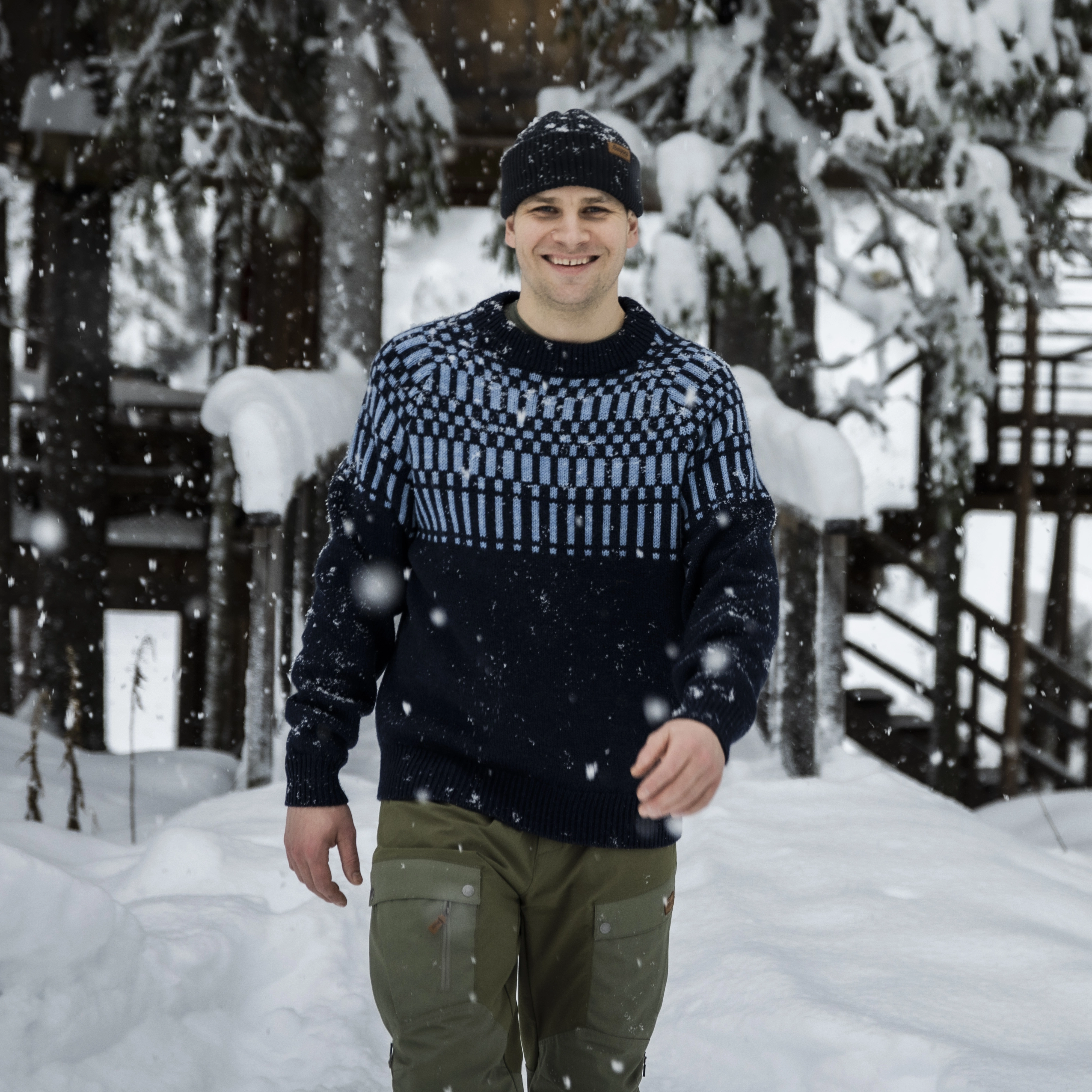 Nordmarka Merino Jumper Men Navy Blue / Husky Blue