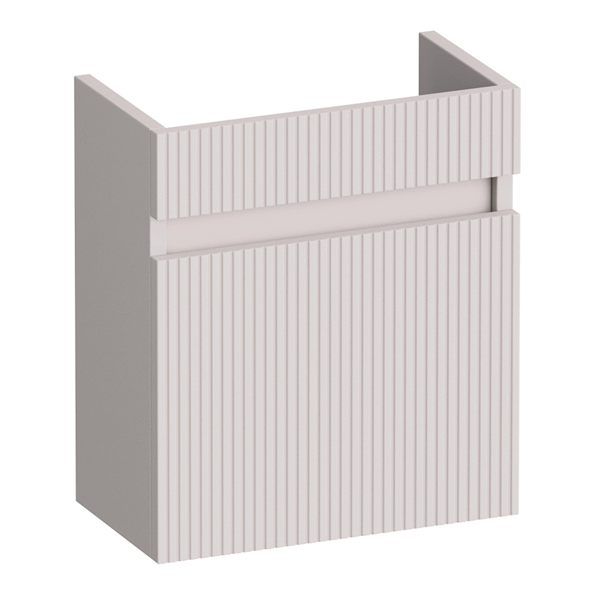 Brauer Joy Wavy fonteinkast met ribbelfront 40cm linksdraaiend zand mat