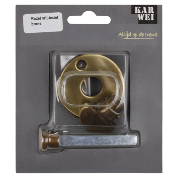 KARWEI vrij-bezet rozet rond messing antiek