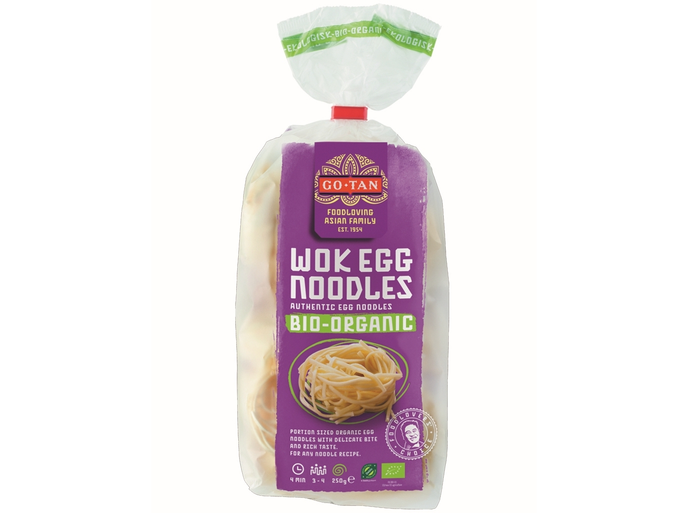 MASSA GO TAN WOK NOODLES OVO BIO 250G