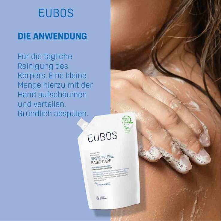 Eubos Flüssig blau unparfümiert Nachfüllbeutel, 400 ml