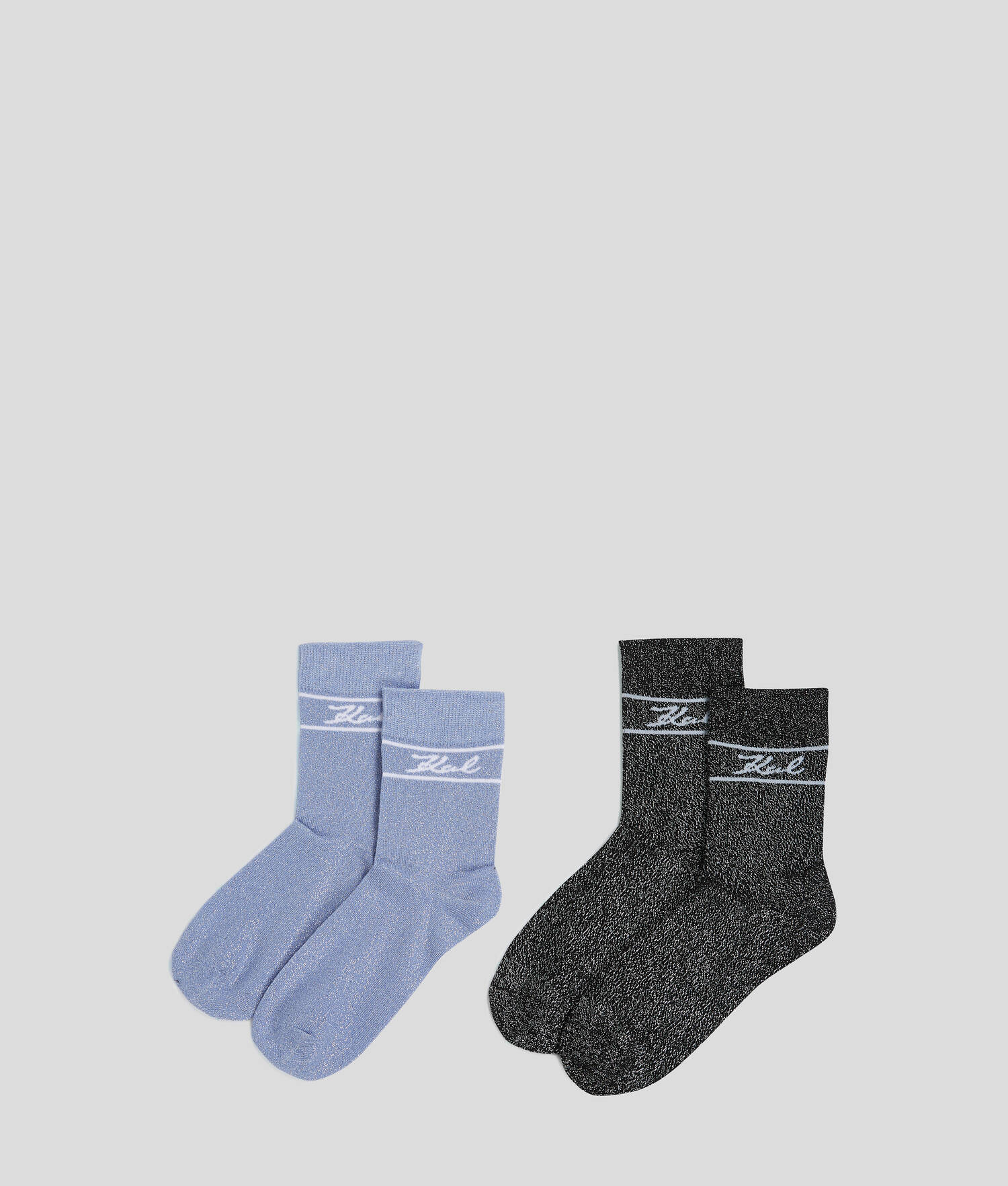 CHAUSSETTES K/SIGNATURE – LOT DE 2 - Chambray doux et noir