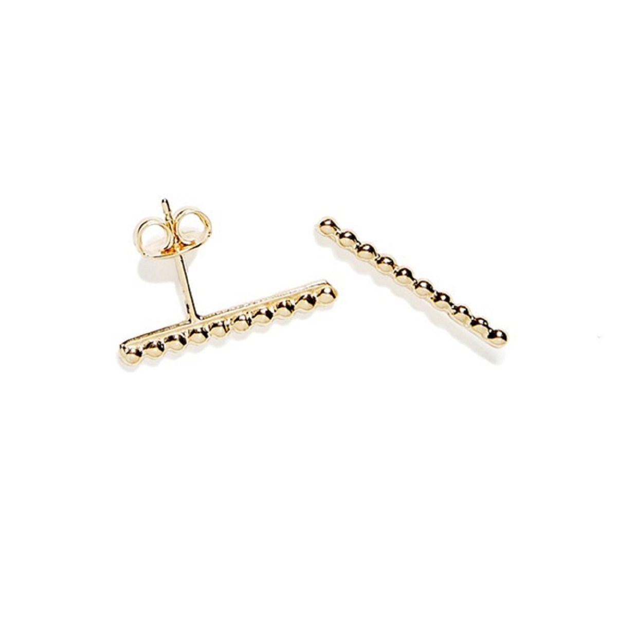 Puces vermeil ligne de perles
