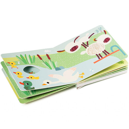 Lilliputiens voelboek met geluiden boerderij
