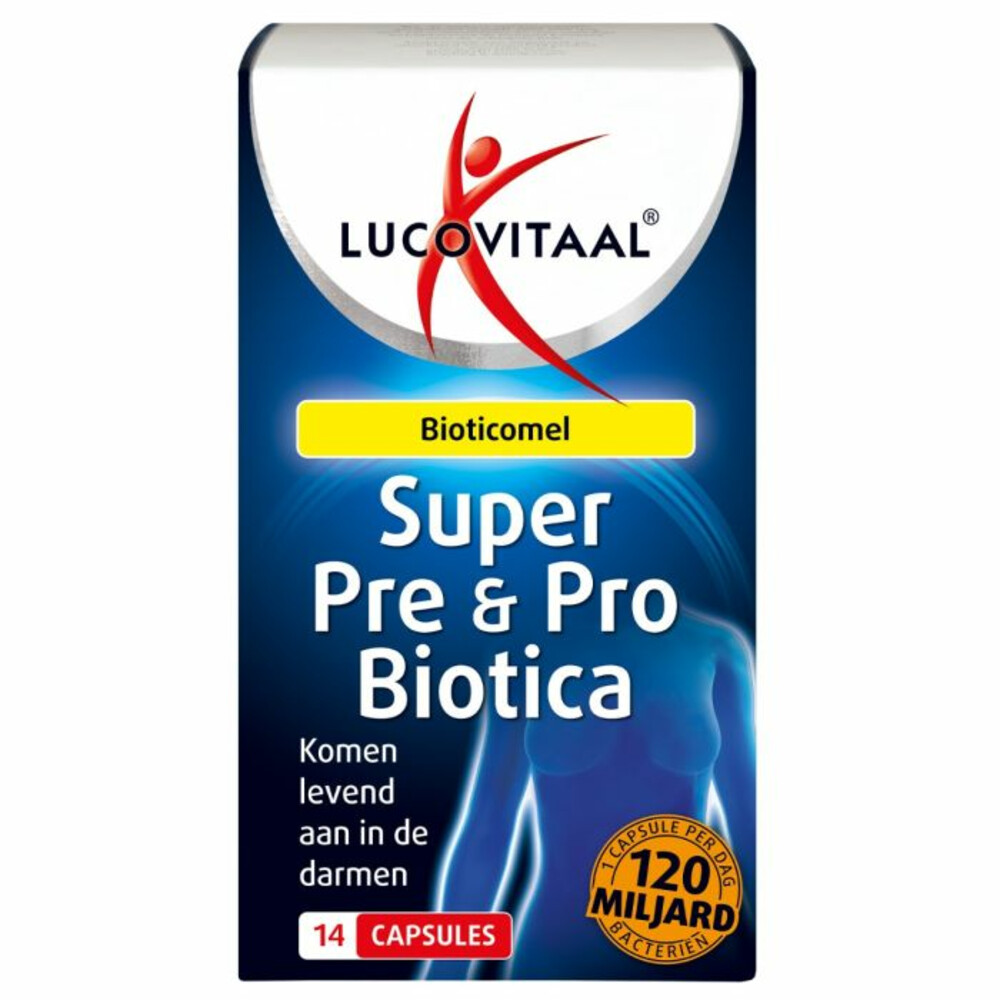 Lucovitaal Super Pre & Probiotica 120 Miljard Bacteriën14 capsules