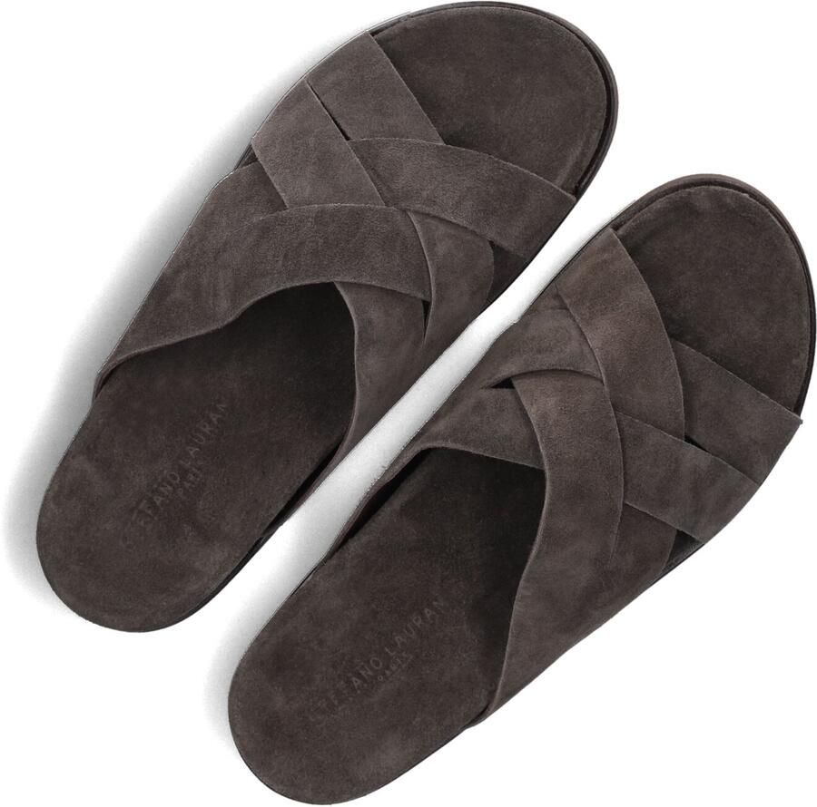 STEFANO LAURAN Badslippers Heren 26004 Maat: 46 Materiaal: Suède Kleur: Bruin
