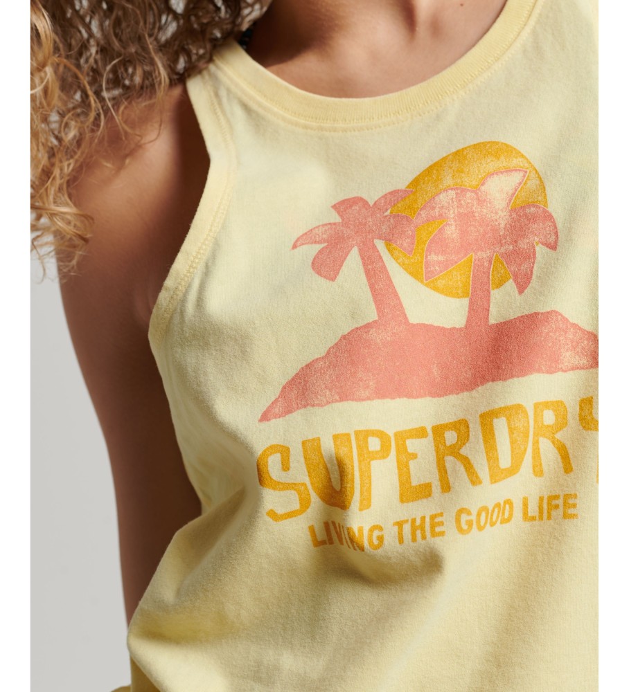 Camiseta amarela Superdry Vintage Cali Logo