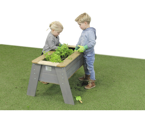 Kinderbed op palen EXIT Aksent hout maat L 93,5x68x50 cm grijs